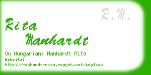 rita manhardt business card